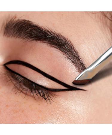 ALBEAUT Angled Eyeliner and Brow Brush - Fine Point Makeup Tool for Gel Liner and Brow Tint - White Flat Applicator Kit - Buy Online on GoSupps.com