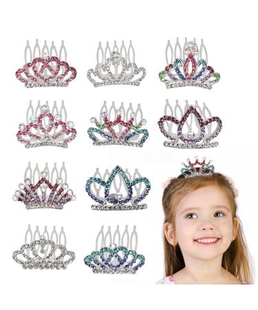 Strass crown hair comb*10pcs Xixiran crystal princess tiara princess tiara crown hair combing with rhinestones hair comb wedding hair accessories girl girls dress up party