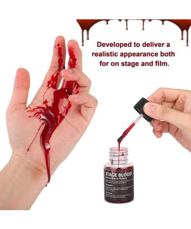 Realistic Edible Fake Blood - 2.2oz Sticky Blood Makeup for Halloween SFX Costumes & More - Buy Online on GoSupps.com
