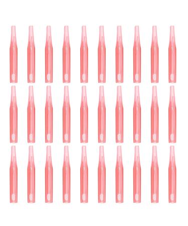 Interdental brush 0.6 mm interdental pleurtrum brushes tooth cleaner toothpick dental floss head between the teeth retractable toothed head toothbrush for cleaning interdental spaces pink 30