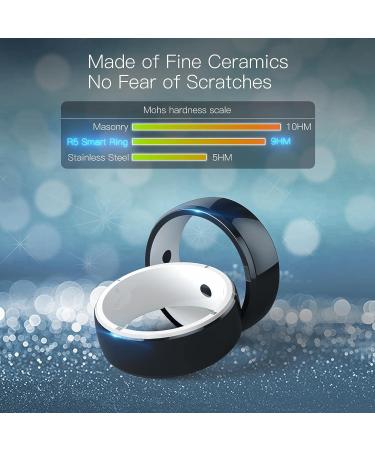 CatXQ Smart Ring for iOS Android | Health Stones, RFID Cards, USB Flash Disk | Ceramic Ring for Men Women - Black - Buy Online on GoSupps.com