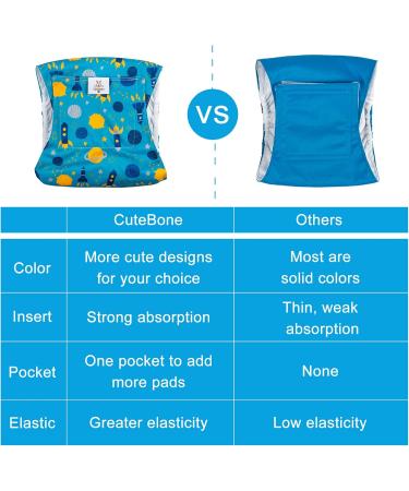 Cuteebone Male Washable Dog Diapers Belly Bands - 3 Pack XL Reusable High-Suction Wraps for Dogs (53.5-68.5cm) - Perfect for Potty Training & Travel - Buy Online on GoSupps.com