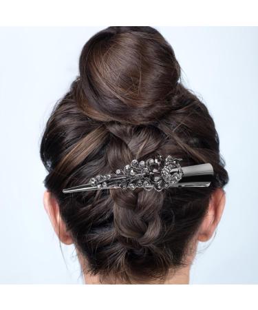 Beaupretty Rhinestone Hair Clip Girls Hair Accessories Hair Jewelry Hair Clips for Girls Large Barrette Hair Clips for Teen Girls Women Hair Clips Metal Crystal Horn Clip Women's - Buy Online on GoSupps.com