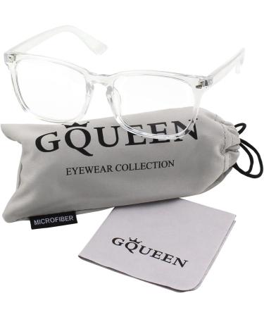 GQUEEN UV400 Horn-Rimmed Glasses - Stylish Fake Nerd Glasses for Men & Women - Trendy Transparent Frames - Buy Online on GoSupps.com