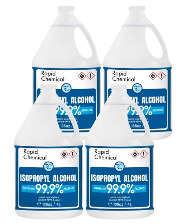 99% Isopropyl Alcohol - Made in Canada - 4 x 4L USP Grade Isopropyl Rubbing Alcohol - Isopropyl Alcohol 99 Percent - Bulk Bottle 99.9% Alcohol for Electronics and Surface Cleaner (4 x 4 Litters)