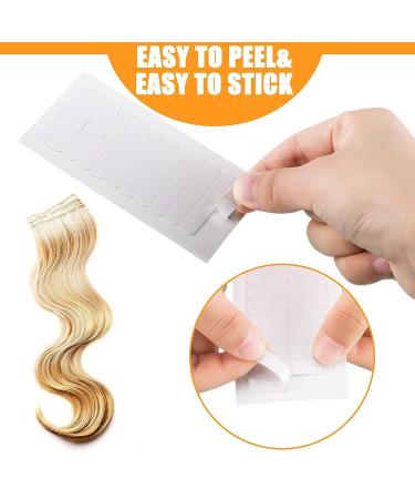 480 Double Sided Hair Extension Tape Tabs - 40 Sheets, 4 x 0.8 cm, White - for Women, Girls, Hair Salons - Bonding Replacement Tape - Buy Online on GoSupps.com