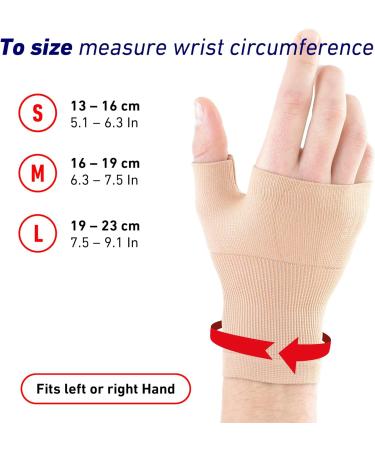 Neo G Wrist and Thumb Support - Arthritis, Tendonitis, Sprain Relief - Sports Daily Wear Brace - Large Beige - Buy Online on GoSupps.com