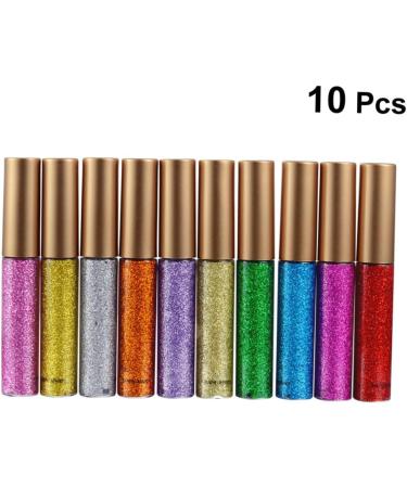 Beavorty Liquid Eyeliner 10pcs Liquid Eye Shadow Glitter Liner for Eyes Shiny Eyeshadow Eyeliner Colorful Liquid Eyeshadow - Buy Online on GoSupps.com