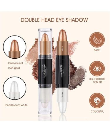  Sentechx Double-ended eyeshadow stick contour concealer long-lasting waterproof eyeshadow pen cream eyeliner pencil for eye makeup - Buy Online on GoSupps.com