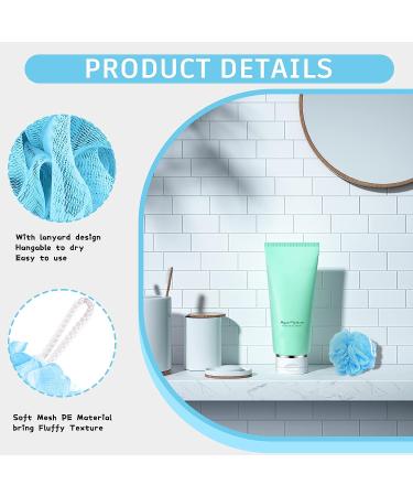 20pcs Mini Shower Loofahs Exfoliating Pouf Bath Sponge Bulk Lot - Assorted Colors for Baby Shower - Buy Online on GoSupps.com