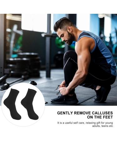 2pcs Pure Cotton Sock Spa Pedicure Booties for Men | Moisturizing Black Treatment for Dry Cracked Feet - Buy Online on GoSupps.com