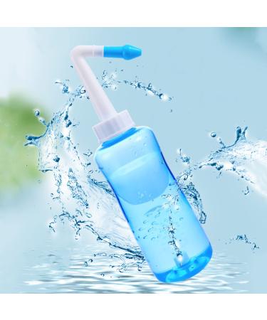 Neti Pot Sinus Rinse Bottle Nasal Wash 500ml Neti Pot Nose Washing Bottle Nose Cleaner Pressure Rinse Nasal Irrigation System for Adult & Kid Nasal Care with 2Pcs Nozzles