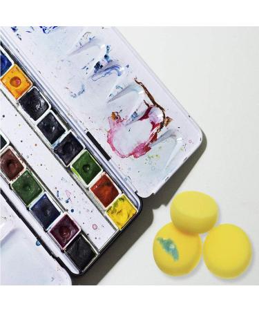 Laniakea 50 Pack 2.9 Inch Synthetic Paint Sponges - Watercolor Round Yellow Sponges for Art Crafts and Pottery - Buy Online on GoSupps.com