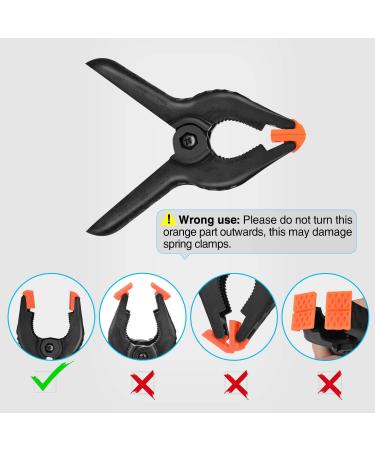 6-Pack Yesker Backdrop Clamps - Heavy Duty 4.4 Inch Clips for Photography Studio Video Backdrop Support Stand - Buy Online on GoSupps.com