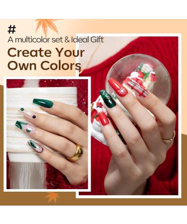 Modelones Gel Nail Polish 36 Colors Christmas Nude Brown Gel Polish with Glossy & Matte Top Coat Base Coat Starter Kit Soak Off U V Gel Nail Kit Nail Art Starter Kit Beauty Gifts Set Box - Buy Online on GoSupps.com
