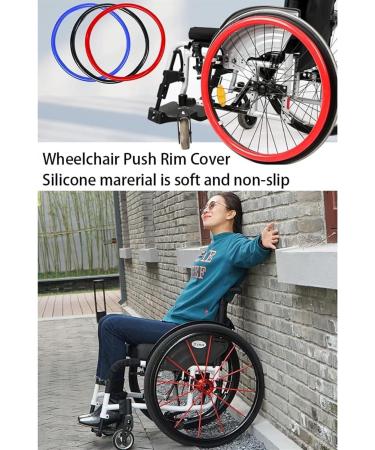 Silicone Wheelchair Push Rim Covers 1 Pair Non-Slip Wheelchair Hand Push Cover Rear Wheel Grips Cover Wheelchair Rear Wheel Cover for Improve Grip and Traction (Color : Blue Size : 24inch) 24inch Blue - Buy Online on GoSupps.com