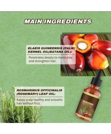 2PCS Batana Oil with Rosemary for Hair Growth Nourish Scalp Detox for Strong Healthy Hair Organic from Reduce Hair Loss Your Scalp - Buy Online on GoSupps.com
