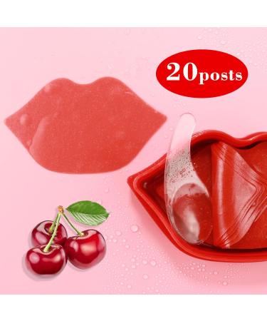 20 Pieces Cherry Lip Mask | Collagen & Moisturizing Anti-Aging Treatment for Dry Torn Lips - Buy Online on GoSupps.com