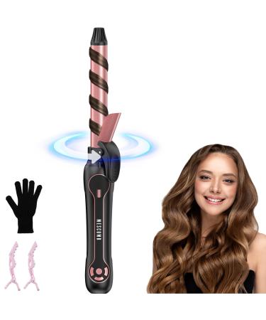 Rotating Curling Iron 1 Inch - Automatic Curling Iron for All Hair Type Fast & Effortless Auto Curling Wand with Fast Heating LCD Display 250 F-450 F for Lasting Beach Waves