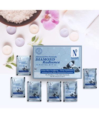 NutriGlow NATURAL'S Advanced Pro Formula Diamond Radiance Facial Kit & Wine Facial Kit For Acne & Spot Free Reduces Pigmentation & Removes Blackheads 2.11 OZ Each Combo (Pack of 4) - Buy Online on GoSupps.com