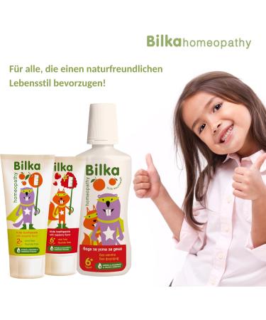 Bilka Homeopathy Children's Toothpaste 6+ Years - Fluoride-Free Menthol-Free Paraben-Free - Raspberry Flavor for Strong & Healthy Teeth - 50 ml - Buy Online on GoSupps.com