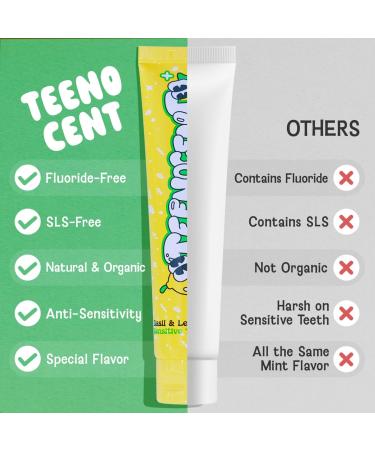 Sensitive Toothpaste Basil & Lemon - Fluoride-Free Vegan Nano Hydroxyapatite Remineralizing SLS-Free 2.83 oz - International Shipping Available - Buy Online on GoSupps.com