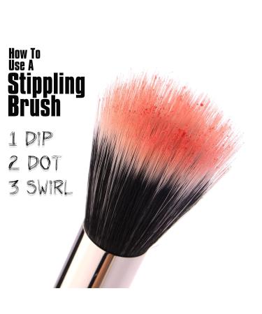 Buy Dpolla Pro Foundation Makeup Brush - Large Duo Fiber Stippling Brush for Flawless Foundation Powder Highlight & Blush - International Shipping Available - Buy Online on GoSupps.com