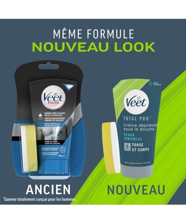 VEET Men 4 hair removal creams for men in the shower for sensitive skin 4 x 150 ml 150 ml Lot of 4 - Buy Online on GoSupps.com