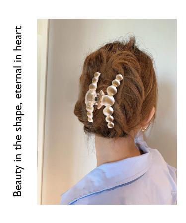 Buy Hayhoi 6Pcs Pearl Hair Clips - Non-Slip Acrylic French Design for Women & Girls - Elegant Styling Accessories in Black Brown & Transparent - Buy Online on GoSupps.com