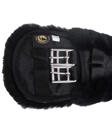 Merauno Lambwolle Konturgurt Saddle Belt | Anatomically Designed Merino Wool Dressage Belt | 80cm Black Brown Anthracite - Slip Resistant Short Belt - Buy Online on GoSupps.com