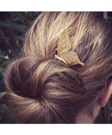amangul Butterflies Hair Comb Clip Metal Hair Clip for Thick Hair for Women Styling Strong Hold Decorative Hair Accessories - Buy Online on GoSupps.com