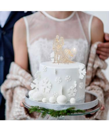 Mr and Mrs Cake Topper Rhinestone Crystal Metal Love Wedding Cake Topper Funny Bride and Groom Gold Mr-gold - Buy Online on GoSupps.com