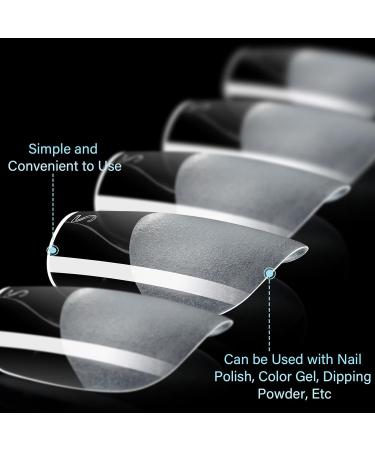 Tomicca 240 Pcs Ultra Short Squoval Gel Nail Tips | Half Matt Full Cover Artificial Nail Tips for DIY & Nail Studios - 15 Sizes Available - Buy Online on GoSupps.com