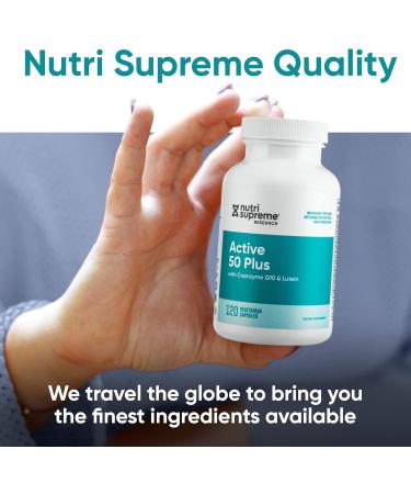 Nutri Supreme Active 50 Plus, CoQ10, Lutein, ALA, and Turmeric, Advanced Formula for Healthy Aging and Vitality, 120 Vegetable Capsules - Buy Online on GoSupps.com