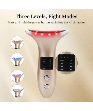 8 Modes & 3 Color Gold Facial Massager Device - Best International Shipping - Buy Online on GoSupps.com