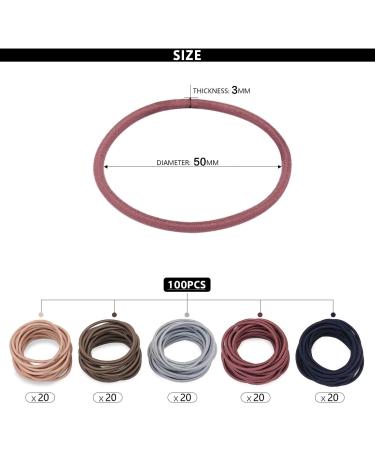 100 Piece Elastic Hair Ties Set for Women - Multi-Colored Hair Ties for All Hair Types - Buy Online on GoSupps.com