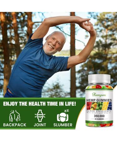 Hemp Gummies 3 Packs High Potency - for Sleep Pain Anxiety - Pure Organic Supplement - with Natural Hemp Oil Extract Gummy Edibles Vegan Non-GMO - Buy Online on GoSupps.com