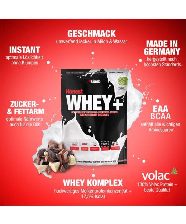 Honest Whey Protein Triple Chocolate Shock - 820g High-Quality Protein Powder with EAA & BCAA for Optimal Muscle Building - Instant Soluble Isolate from Fresh Pasture Milk - International Shipping Available - Buy Online on GoSupps.com