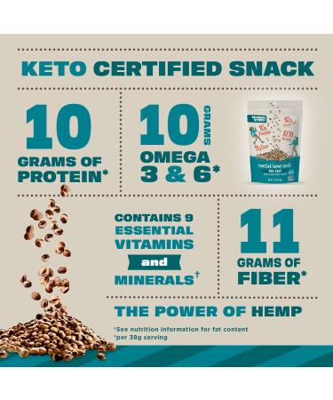 Hemp Yeah! Roasted Hemp Seeds  Keto Certified Travel Snack - 10g of Protein  10g of Omegas  11g of Fiber per Serving  Non-GMO Project Verified Superfood - Perfect for on-the-go - 1.34oz 1.34 Ounce (Pack of 1) - Buy Online on GoSupps.com