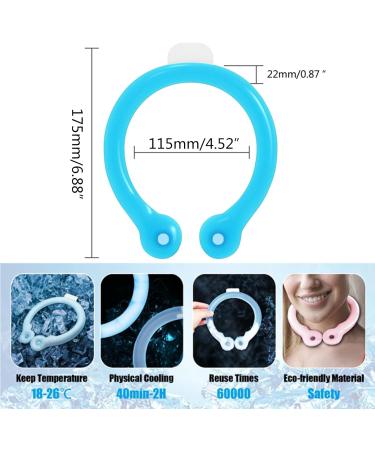 Lerpwige Super Hot Weather Neck Cooling Tube Neck Cooling Ring Reusable Neck Cooler Commuting or Outdoor Activities Neck Cooling Ring Blue - Buy Online on GoSupps.com