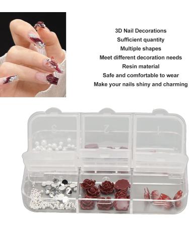 3D Cute Flower Butterfly Nail Charms Nail Glitter Charm Rhinestones Ornaments Nail Art Decorations Glitter Accessories for DIY Craft Nail Art Design Manicure Decor - Buy Online on GoSupps.com