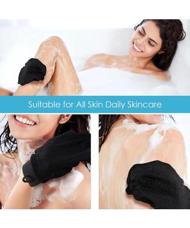 2x Black Peeling Gloves - Gentle & Effective Dead Skin Removal for Men & Women - Buy Online on GoSupps.com