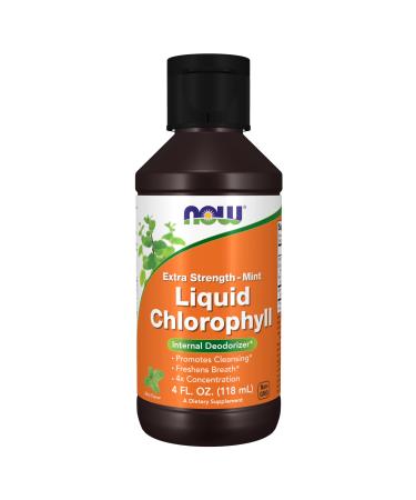 Now Foods Supplements Extra Strength Liquid Chlorophyll Mint Internal Deodorizer* Promotes Clean