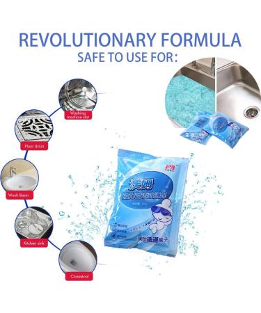 MarryLee 5PC/10PC Powerful Sink & Drain Cleaner Portable Cleaning Tool Kitchen Sewer Bathroom Toilet Blockage Deodorant Cleaner (10PC) - Buy Online on GoSupps.com