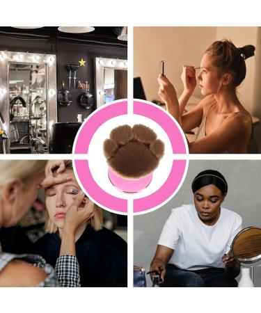HEALLILY Cat Paw Foundation Makeup Brush - Short Handle Loose Powder & Blush Brush for travel - Pink Cosmetic Tool - Buy Online on GoSupps.com