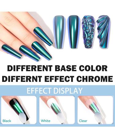 Chrome Nail Powder Nail Chrome Powders Chameleon Nail Glitter Pigment Nail Changing Mirror Metallic Nail Art Powders for DIY Nail Decoration Pigment Body Face Decoration Manicure Glitter Chrome 355C - Buy Online on GoSupps.com