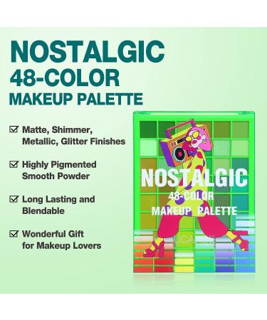 UCANBE Nostalgic Green Eyeshadow Palette - 48 Bold Colors | Highly Pigmented Matte, Shimmer, Glitter Eye Makeup - Buy Online on GoSupps.com