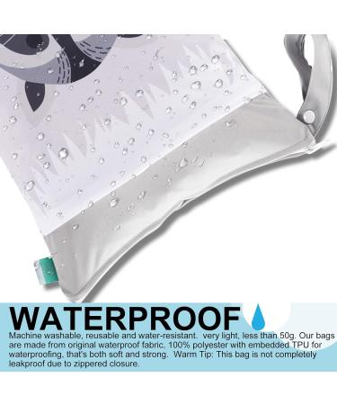 2-Pack Waterproof Diaper Wet Bags | Reusable Wet & Dry Fabric Pockets for Baby & Toddler Travel - Buy Online on GoSupps.com