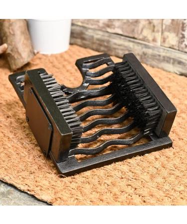Neez Cast Iron Boot Scraper with Brush - Heavy Duty Welly Puller for Wellies - Outdoor Mud and Dirt Remover - Buy Online on GoSupps.com