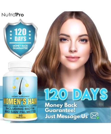 Hair Growth Vitamins for Women - DHT Blocker Supplement with Saw Palmetto & Biotin for Thicker, Healthier Hair - Promotes Hair Growth & Prevents Thinning - Buy Online on GoSupps.com